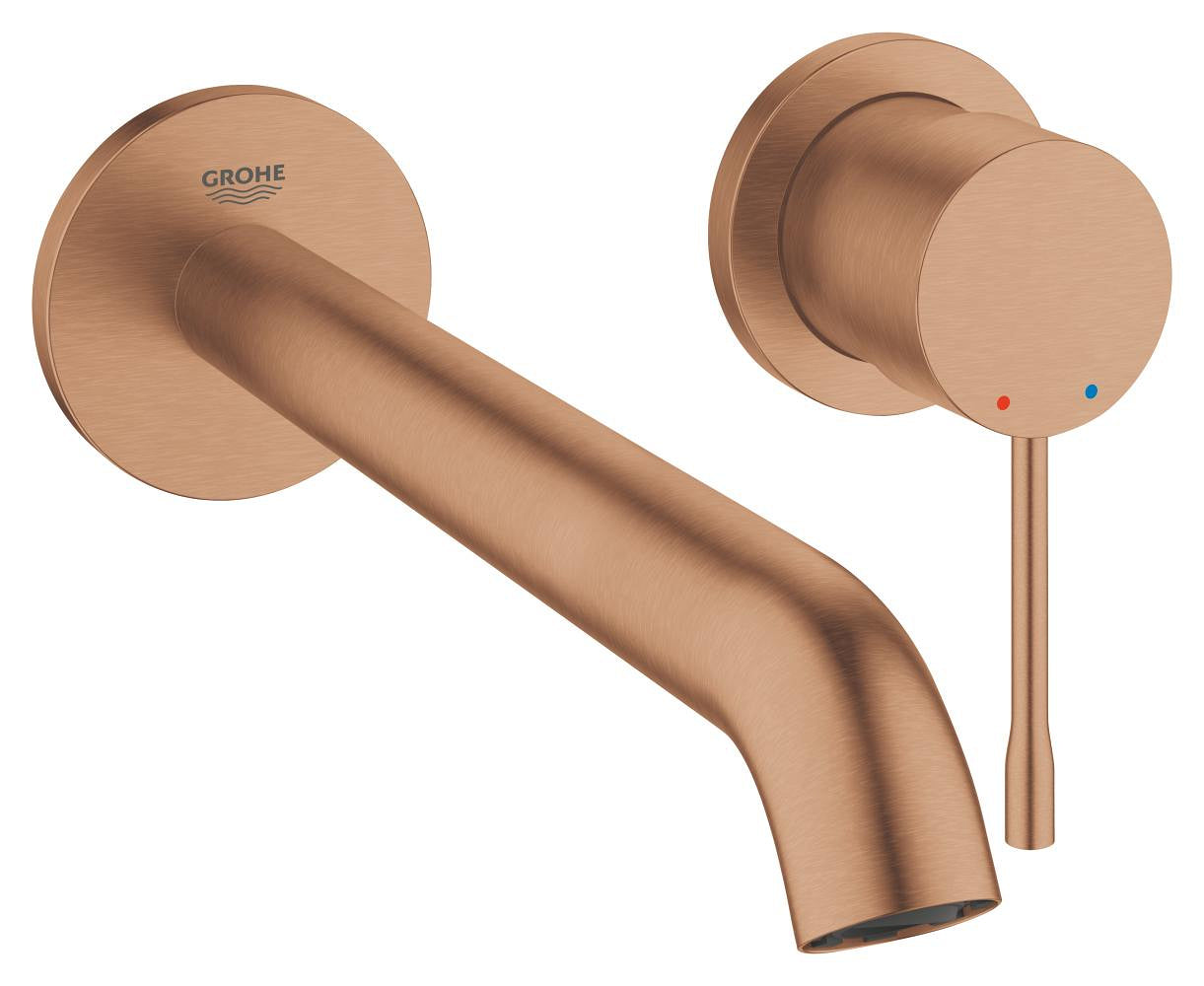 Grohe Essence New İki Delikli Duvardan Lavabo Bataryası Brushed  Warm Sunset - 19967DL1