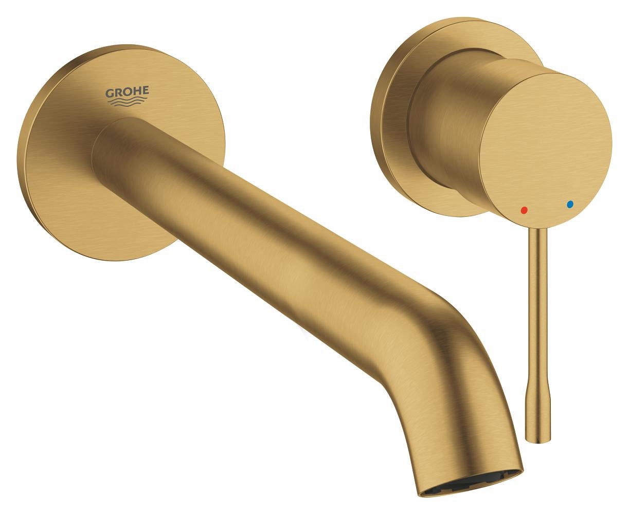 Grohe Essence New İki Delikli Duvardan Lavabo Bataryası Brushed Cool Sunrise - 19967GN1