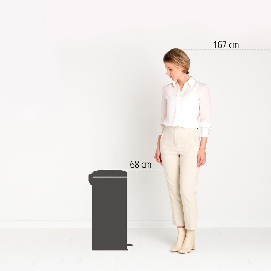 Brabantia Çöp Kutusu 30 litre Newicon Pedallı Mat Siyah 114540