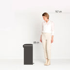 Brabantia Çöp Kutusu 30 litre Newicon Pedallı Mat Siyah 114540