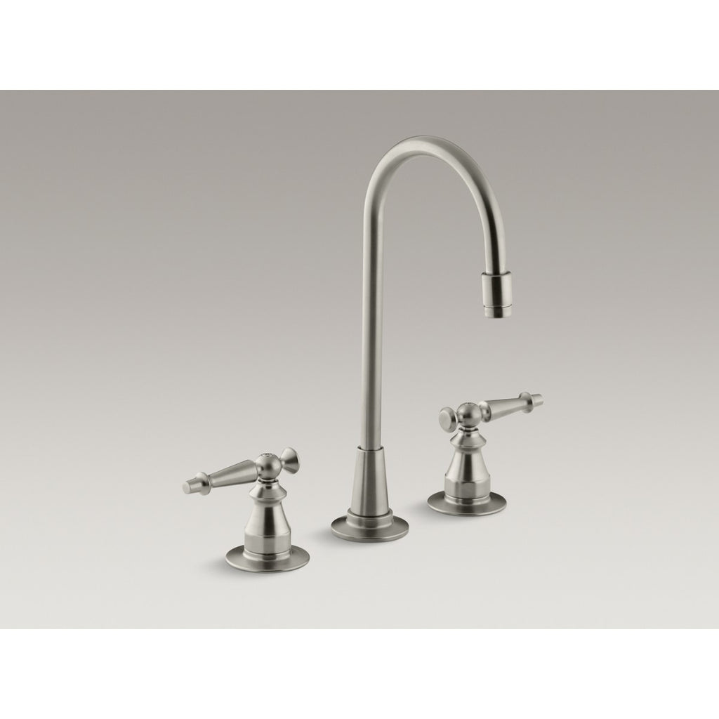 Kohler Eviye Bataryası Antique 3 Delikli , Fırçalanmış Nikel