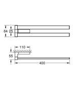 Grohe Selection Cube Havluluk - 40768000 teknik çizim