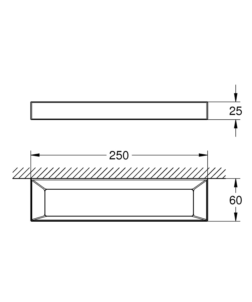 Grohe Selection Cube Halka Havluluk - 40766000 teknik çizim