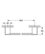 Grohe Selection Cube Uzun Havluluk - 40767000 teknik çizim