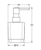Grohe Selection Cube Sıvı Sabunluk - 40805000 teknik çizim