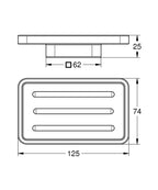 Grohe Selection Cube Sabunluk - 40806000 teknik çizim