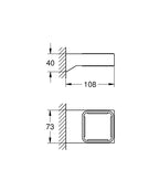 Grohe Selection Sabunluk Diş Fırçalık Tutacağı Krom - 40865000 teknik çizim