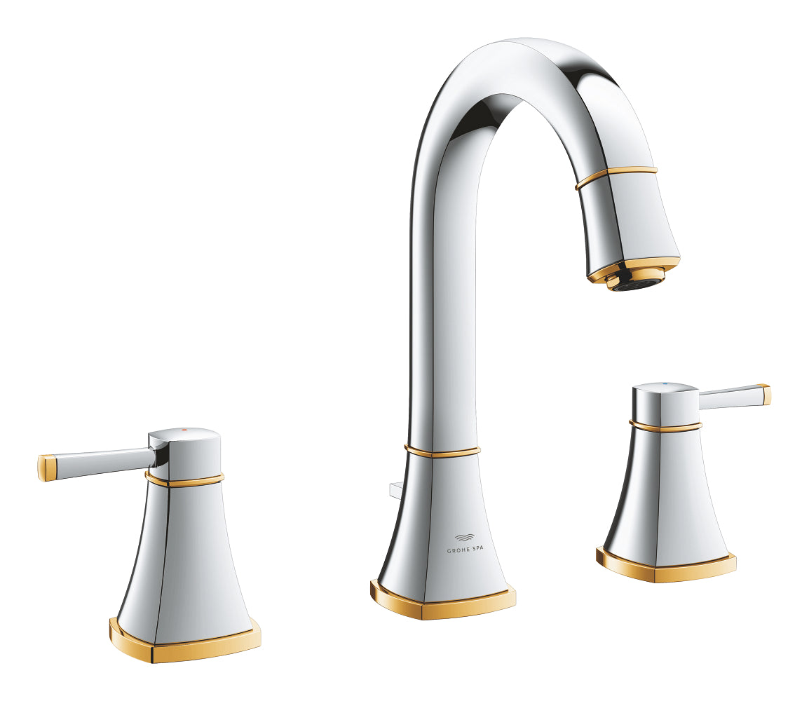Grohe Lavabo Bataryası 3 Delikli Grandera L–Boyut Krom/Altın – 20619IG0