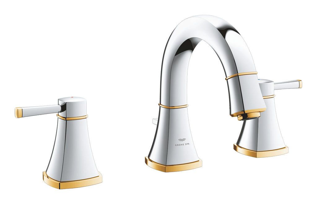 Grohe Lavabo Bataryası 3 Delikli Grandera M–Boyut Krom/Altın – 20624IG0