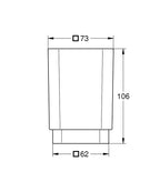 Grohe Selection Cube Diş Fırçalık Camı - 40783000 teknik çizim