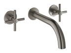 Grohe Atrio 3 Delikli Duvardan Lavabo Bataryası M-Boyut Brushed Hard Graphite - 20661AL0