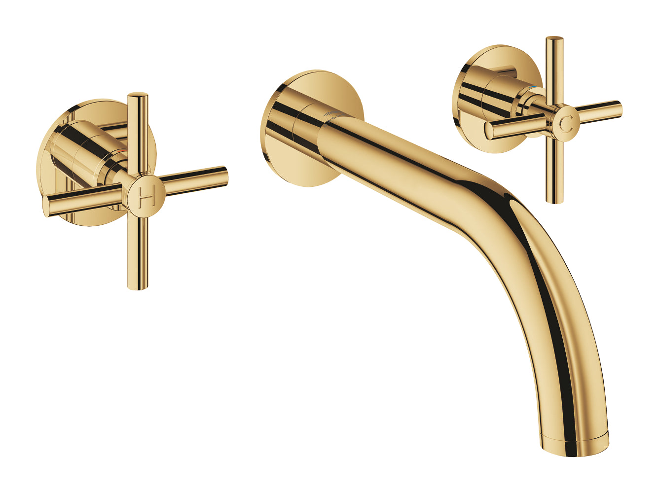 Grohe Atrio 3 Delikli Duvardan Lavabo Bataryası M-Boyut Cool Sunrise - 20661GL0