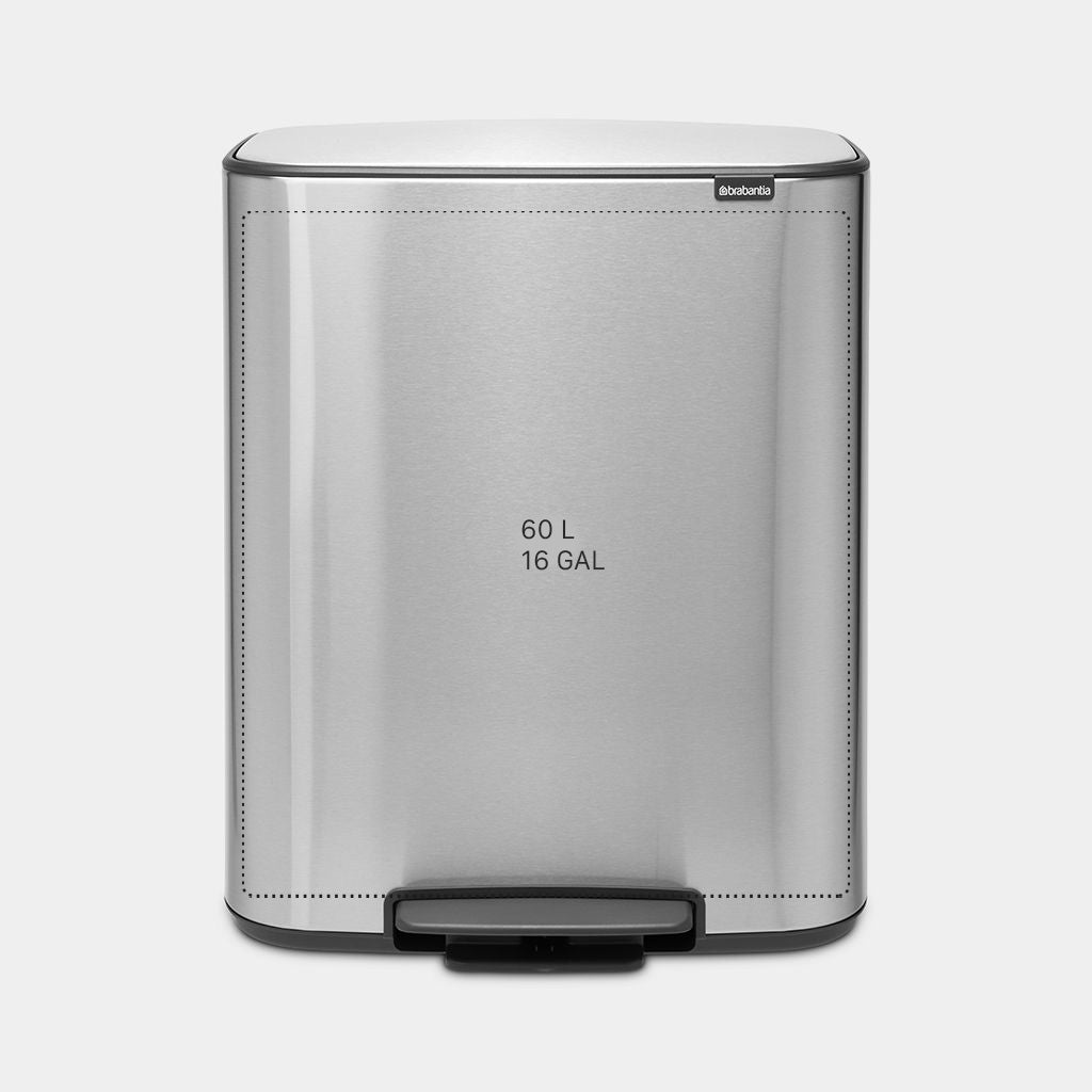 Brabantia  Çöp Kutusu Büyük Boy 60 lt Bo Touch Pedallı Mat Çelik 211324