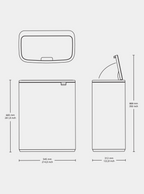 Brabantia Çöp Kutusu İki Bölmeli 30+30 Lt Bo Pedal Bin Platinium 211546