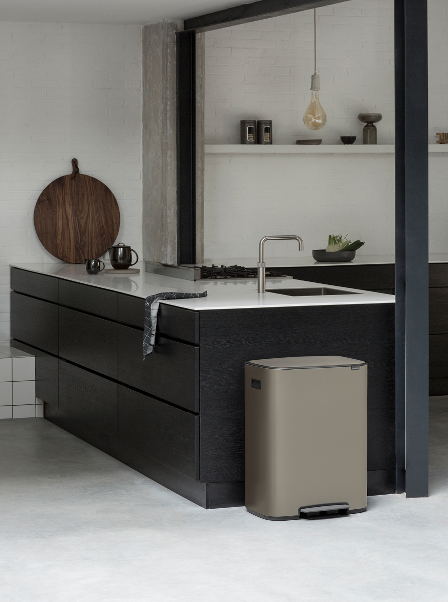 Brabantia Çöp Kutusu İki Bölmeli 30+30 Lt Bo Pedal Bin Platinium 211546