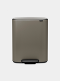 Brabantia Çöp Kutusu İki Bölmeli 30+30 Lt Bo Pedal Bin Platinium 211546