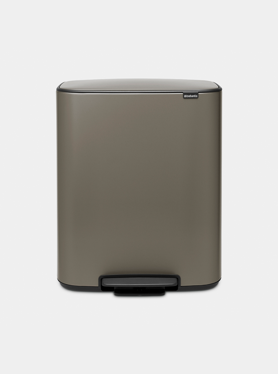 Brabantia Çöp Kutusu İki Bölmeli 30+30 Lt Bo Pedal Bin Platinium 211546