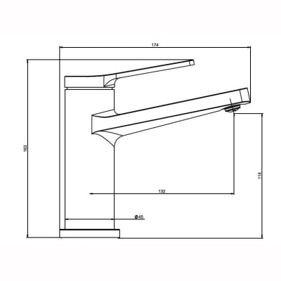 NSK Lavabo Bataryası Nobia Pro Tek Gövde Krom N3015402