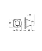 Grohe El Duşu Askısı Grandera Krom/Altın – 26896IG0 teknik çizim