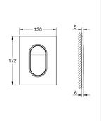 Grohe Arena Cosmopolitan S Kumanda Paneli - 37624000 teknik çizim