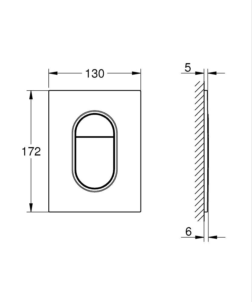 Grohe Arena Cosmopolitan S Kumanda Paneli - 37624000 teknik çizim