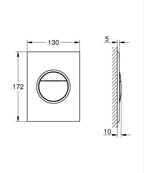 Grohe Nova Cosmopolitan S Kumanda Paneli Brushed Cool Sunrise - 37601GN0 teknik çizim