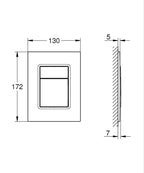 Grohe Skate Cosmopolitan S Kumanda Paneli 37535AL0 - Brushed Hard Graphite teknik çizim