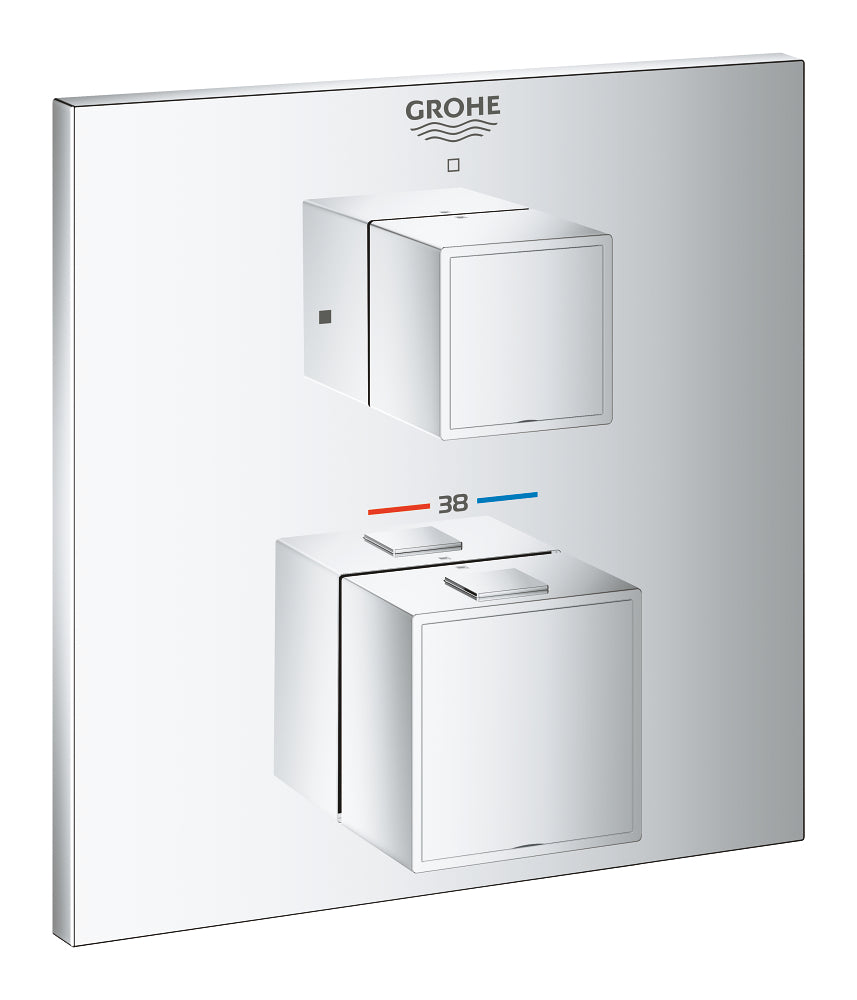 Grohe Grohtherm Cube Termostatik Banyo Duş Bataryası 1 çıkışlı divertörlü-24153000