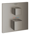 Grohe Grohtherm Cube Termostatik Banyo Duş Bataryası 2 çıkışlı divertörlü Brushed Hard Graphite - 24154AL0