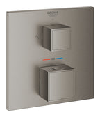 Grohe Grohtherm Cube Termostatik Banyo Duş Bataryası 2 çıkışlı divertörlü Brushed Hard Graphite - 24154AL0