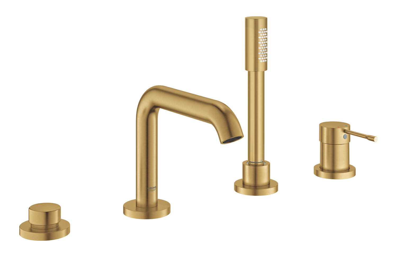 Grohe Essence 4 Delikli Küvet Bataryası Brushed Cool Sunrise - 25251GN1