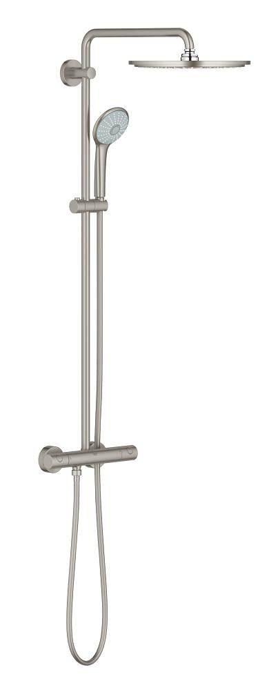 Grohe Euphoria System 310 Duvara Monte Termostatik Bataryalı Duş Sistemi SuperSteel - 26075DC0