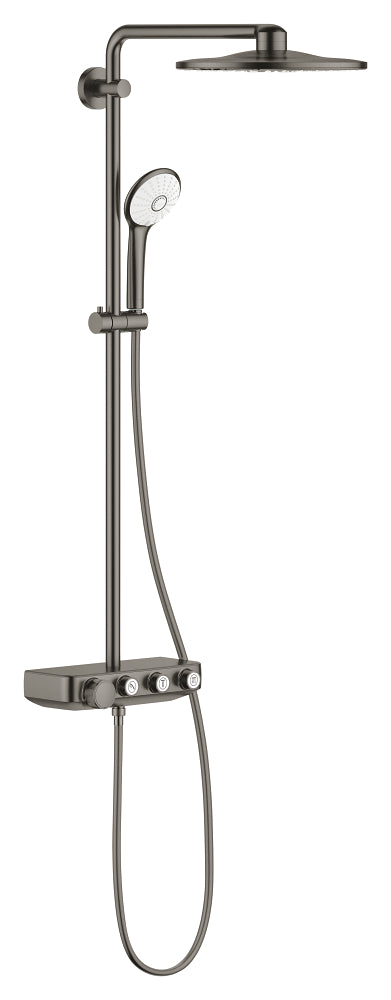 Grohe Euphoria Smartcontrol 310 Duo Duş Sistemi Duvara Monte Termostatik Bataryalı Duş Sistemi Brushed Hard Graphite - 26507AL0