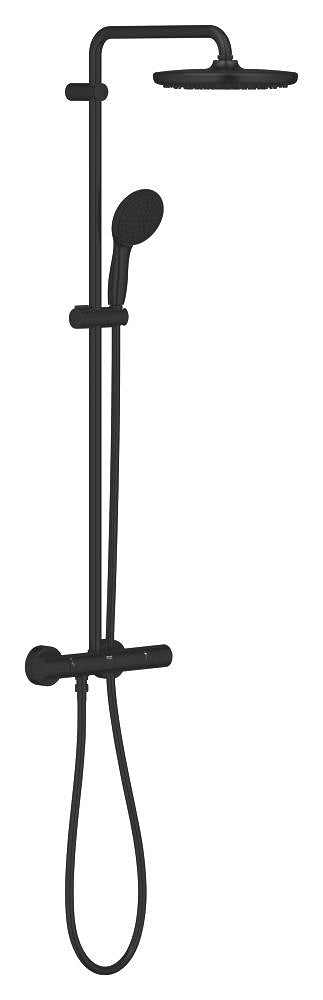 Grohe Tempesta System 250 Duvara Monte Termostatik Bataryalı Duş Sistemi Mat Siyah - 266702431