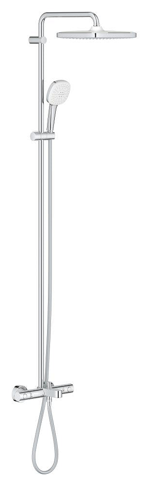 Grohe Tempesta System 250 Cube Duvara Monte Termostatik Bataryalı Duş Sistemi Krom - 26691001