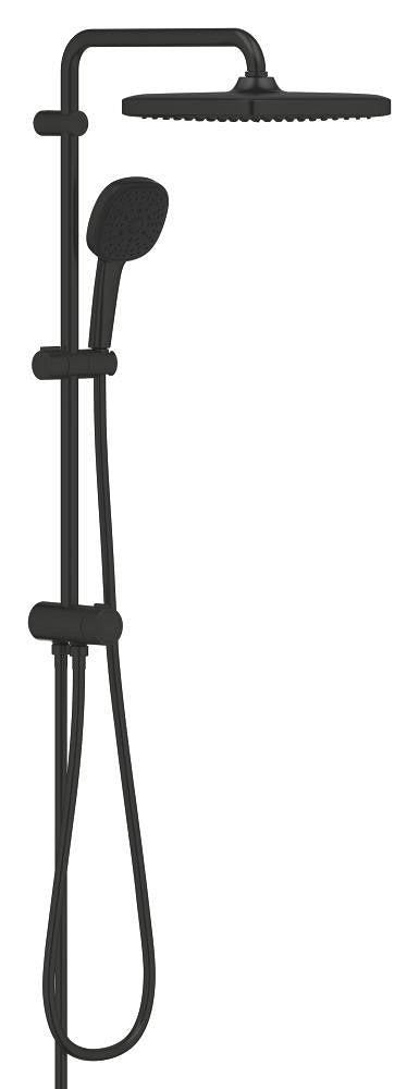 Tempesta System 250 Cube Duvar Bağlantılı, Divertörlü Duş Sistemi Mat Siyah - 269772431