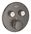 Grohe Grohtherm Smartcontrol Çift Valfli Akış Kontrollü, Ankastre Termostatik Duş Bataryası Brushed Hard Graphite - 29119AL0