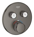 Grohe Grohtherm Smartcontrol Çift Valfli Akış Kontrollü, Ankastre Termostatik Duş Bataryası Brushed Hard Graphite - 29119AL0