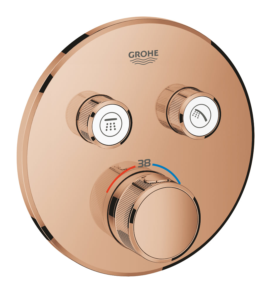 Grohe Grohtherm Smartcontrol Çift Valfli Akış Kontrollü, Ankastre Termostatik Duş Bataryası Warm Sunset - 29119DA0