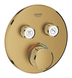 Grohe Grohtherm Smartcontrol Çift Valfli Akış Kontrollü, Ankastre Termostatik Duş Bataryası Brushed Cool Sunrise - 29119GN0