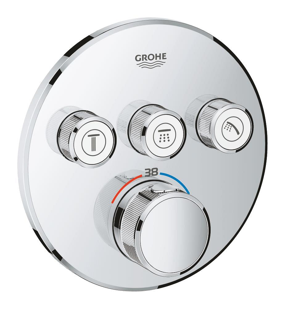 Grohe SmartControl Üç Yollu Yön Değiştiricili Ankastre Termostatik Duş Bataryası - 29121000