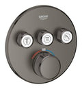 Grohe Grohtherm Smartcontrol Üç Valfli Akış Kontrollü, Ankastre Termostatik Duş Bataryası Brushed Hard Graphite -  29121AL0