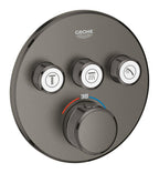 Grohe Grohtherm Smartcontrol Üç Valfli Akış Kontrollü, Ankastre Termostatik Duş Bataryası Brushed Hard Graphite -  29121AL0