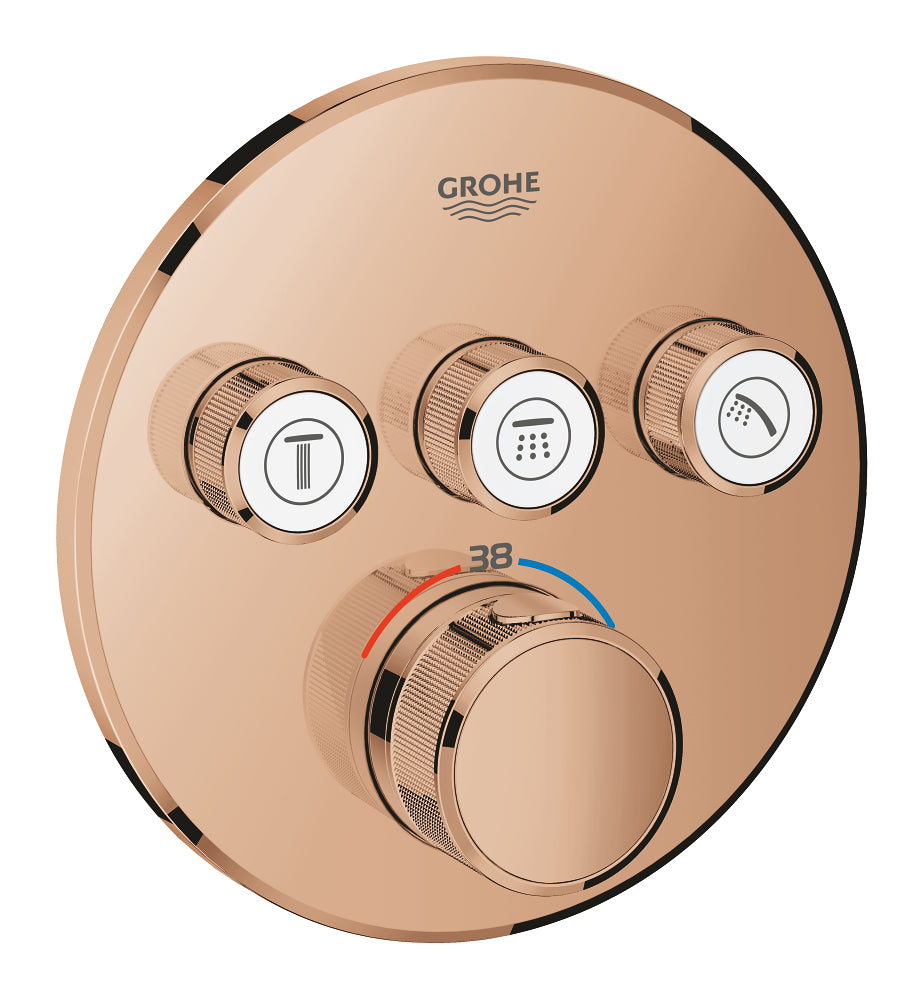 Grohe Grohtherm Smartcontrol Üç Valfli Akış Kontrollü, Ankastre Termostatik Duş Bataryası Warm Sunset - 29121DA0