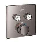 Grohe Grohtherm Smartcontrol Çift Valfli Akış Kontrollü, Ankastre Termostatik Duş Bataryası Hard Graphite -29124A00