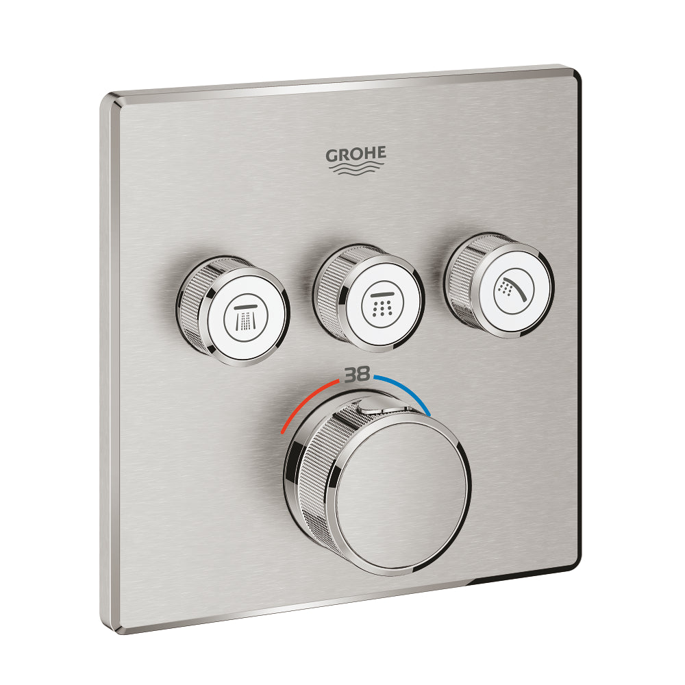 Grohe Grohtherm Smartcontrol Üç Noktadan Akış Kontrollü Kumanda SuperSteel - 29126DC0