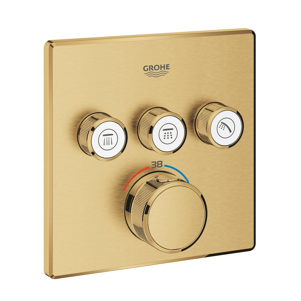 Grohe Grohtherm Smartcontrol Üç Valfli Akış Kontrollü, Ankastre Termostatik Duş Bataryası - 29126Gn0