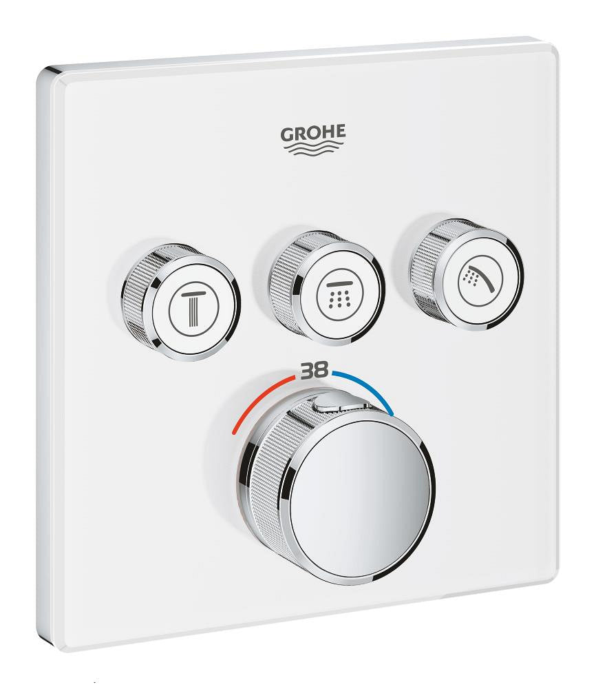 Grohe Grohtherm Smartcontrol Üç Yollu Yön Değiştiricili Ankastre Termostatik Duş Bataryası Beyaz - 29157LS0
