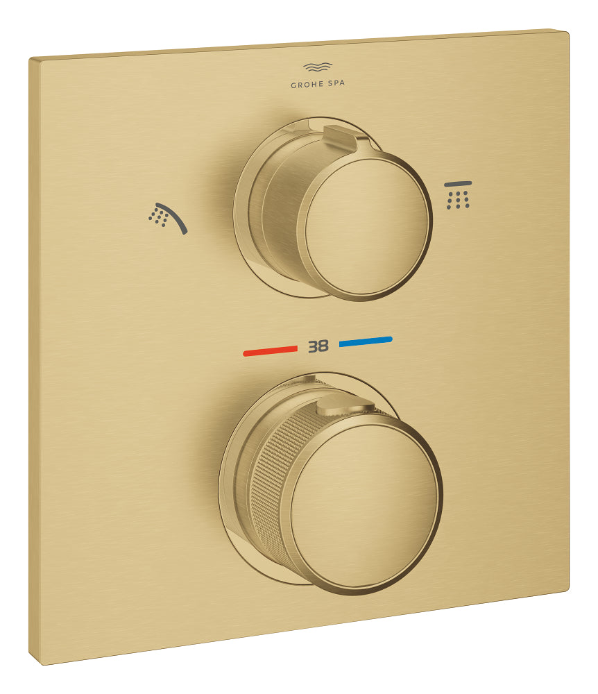Grohe Ankastre Termostatik Banyo Bataryası 2 Çıkışlı Allure Br. Cool Sunrise - 29181GN2