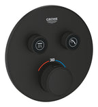 Grohe Grohtherm Smartcontrol Çift Yönlü Ankastre Termostatik Duş Bataryası Mat Siyah - 29507KF0